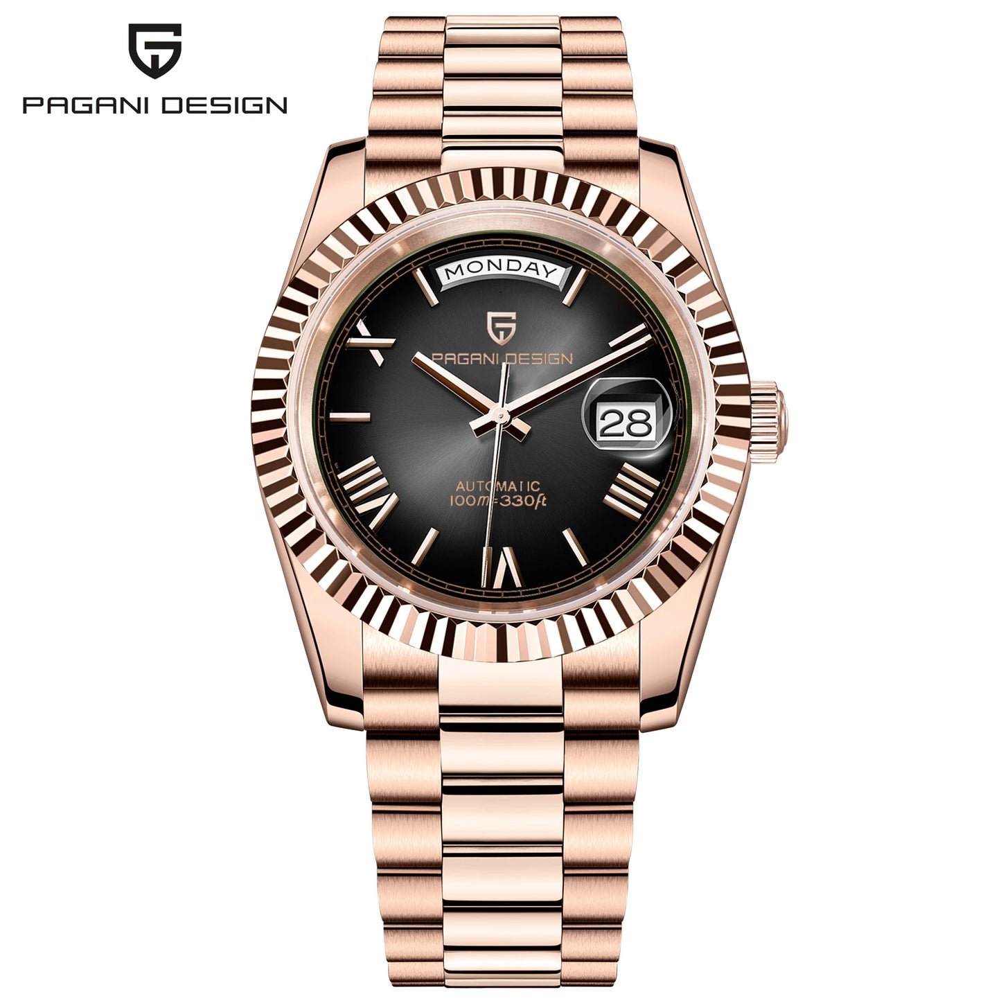 PAGANI DESIGN 2026 New Enamel Dial DD36 Luxury Silver Gold Automatic Watch For Men AR Sapphire crystal Mechanical Wristwatch Men