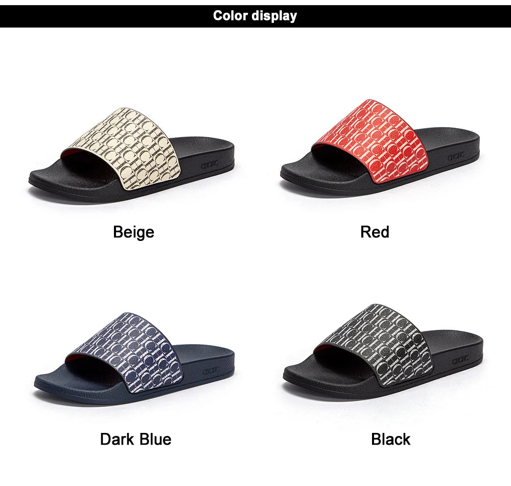 Fashionable Classic Simplicity Women's New 2024 Slippers PVC Material Letter Printing Outdoor Casual Flat Bottom Slippers