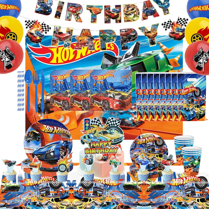 Kids Birthday Party Supplies Disposable Tableware Plates Cup Napkins Baby Shower for Boys Girls Party Decorations