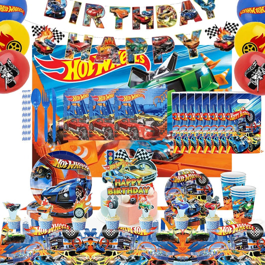 Kids Birthday Party Supplies Disposable Tableware Plates Cup Napkins Baby Shower for Boys Girls Party Decorations