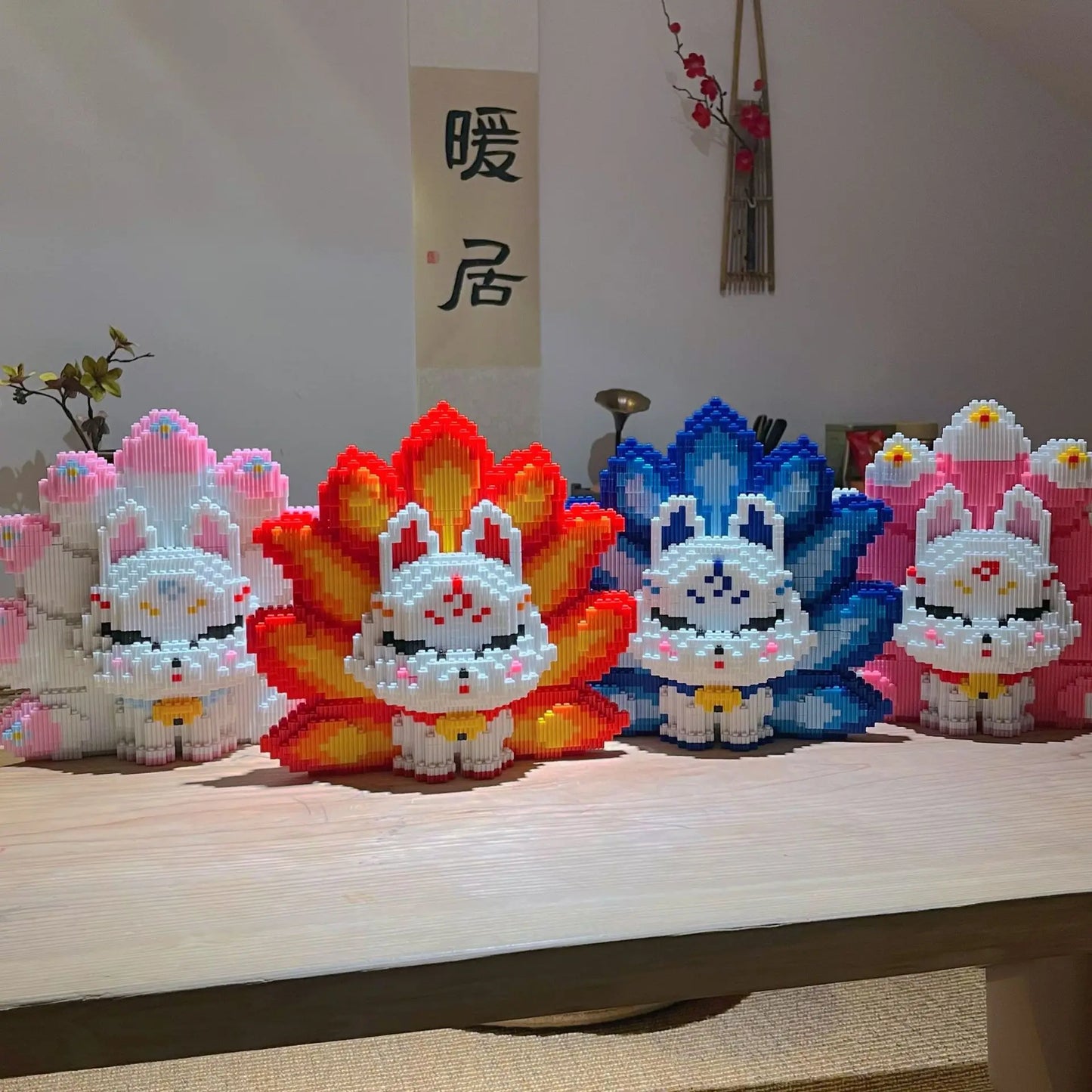 2026 New Oversized Nine Tailed Fox Puzzle Block Cute Toy for Kids Birthday Gift Collection