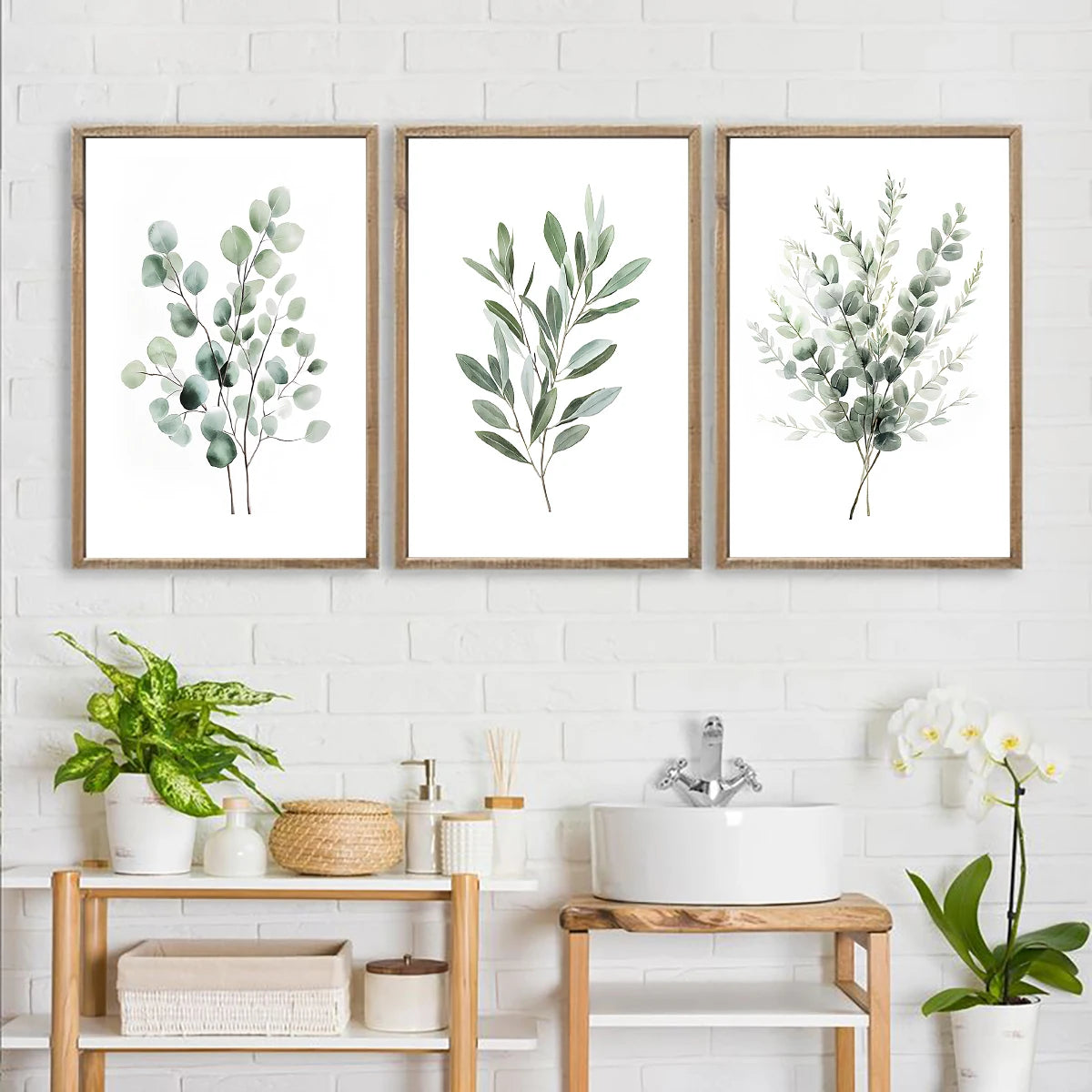 1/3pcs Bohemian Sage Green Leaves Prints Poster Modern Botanical Aesthetics Art Prints Wall Art Home Decor Art Poster Gifts