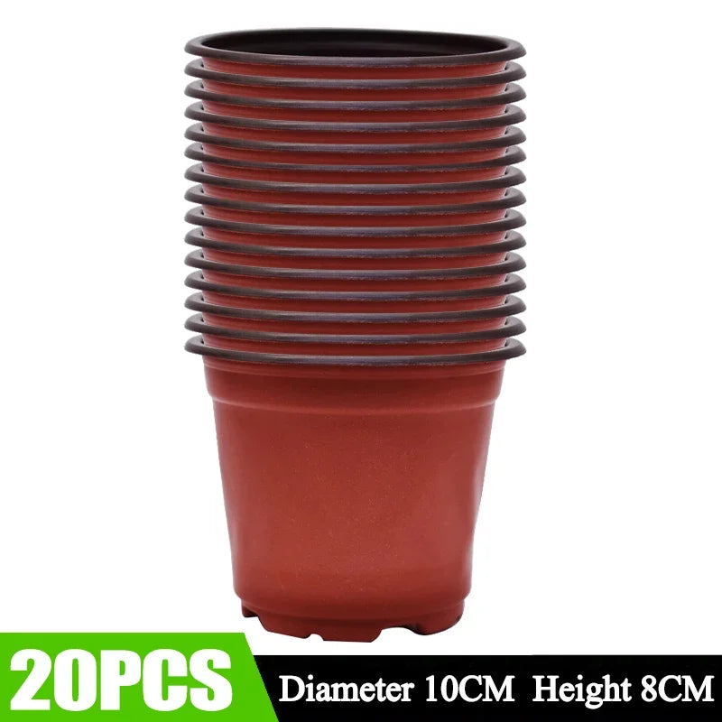 Plastic Seeding Nursery Pot Black Red Plants Nursery Pots Seedling Cups Grow Box Planters Home Garden Potted Container Wholesale
