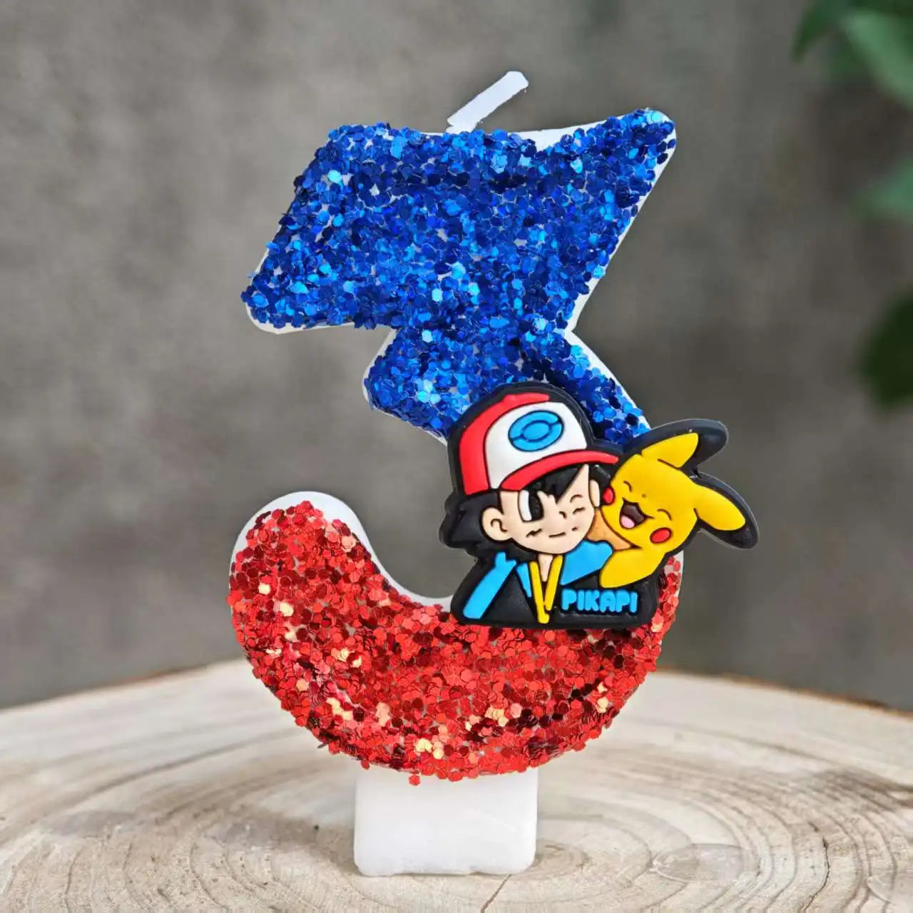 Pokemon Candle Number 0-9 Soccer Candle Pikachu Cake Decoration Boy Birthday Party for Kids Baby Shower Decor Gift