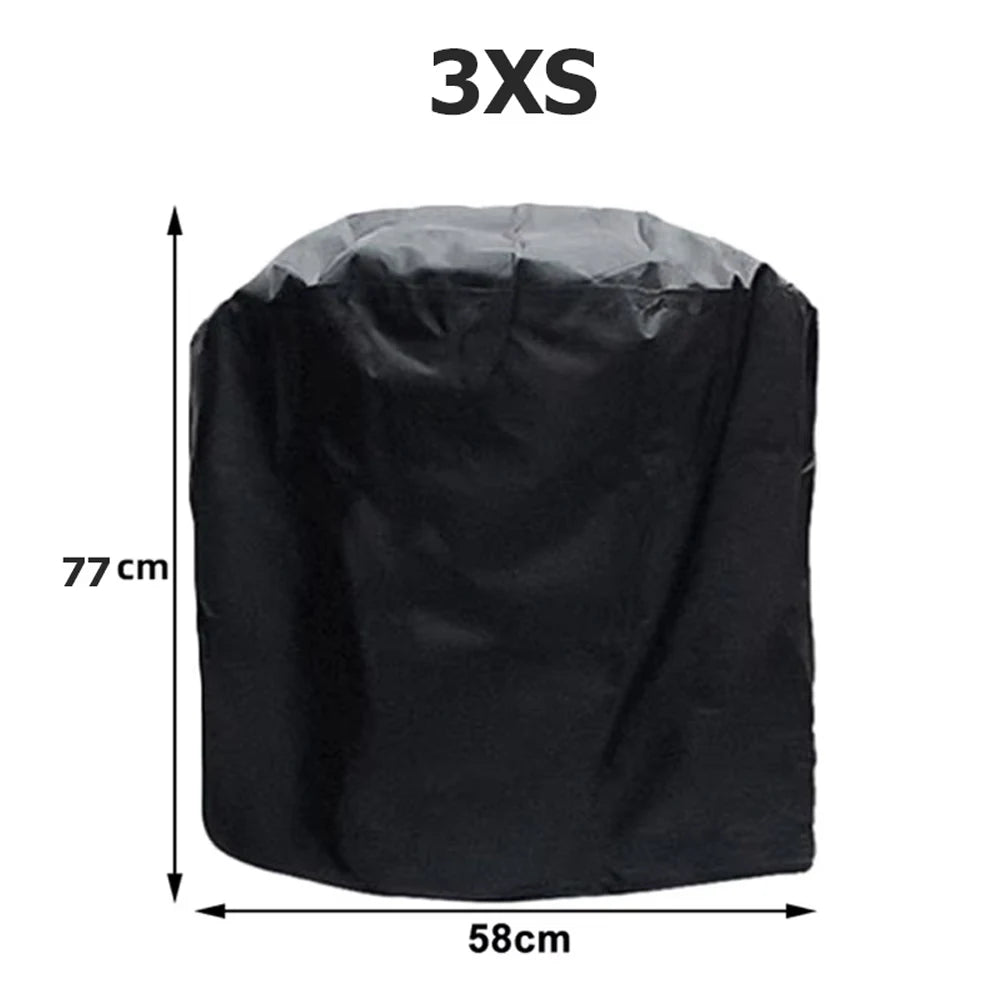 8 Size BBQ Cover Outdoor Dust Waterproof Weber Heavy Duty Grill Cover Rain Protective Outdoor Barbecue Cover Round