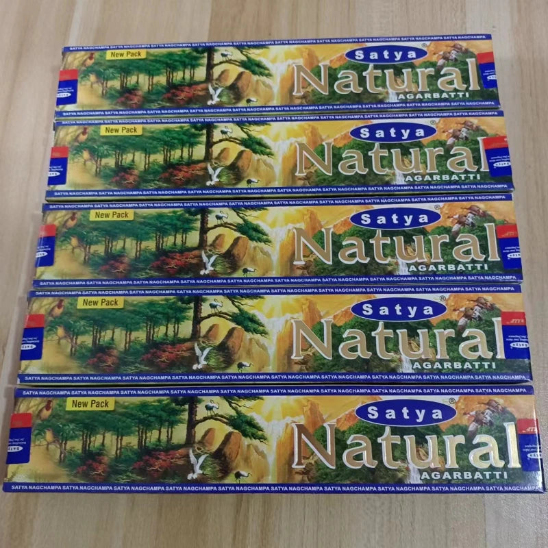 5BOX NAG Champa Incienso Satya Incense Collection Satya Handmade Sticks with Flavors Refreshing Medicinal Aromas Home Fragrances