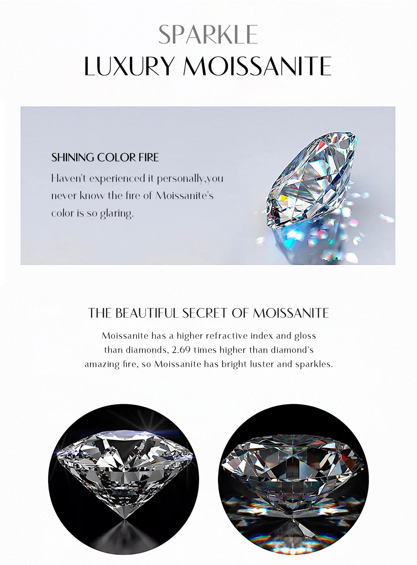 MODIAN Simple Eternity Moissanite Ring 925 Sterling Silver Sparkling Simple Thin Wedding Band Rings For Women Fine Jewelry