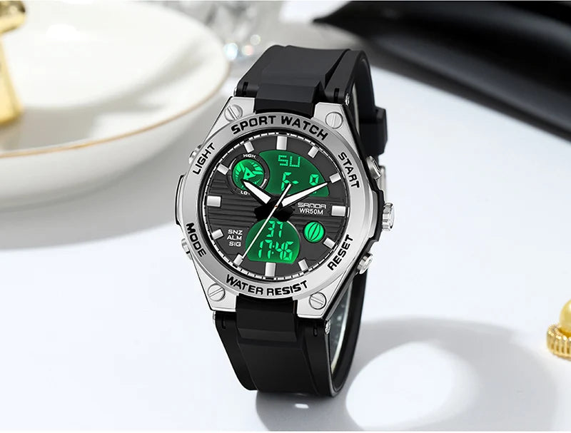 SANDA Girl Electronic Top Brand G Style LED Digital Watch Women Sport Chronograph Lady Quartz Wristwatch 50m Waterproof Female