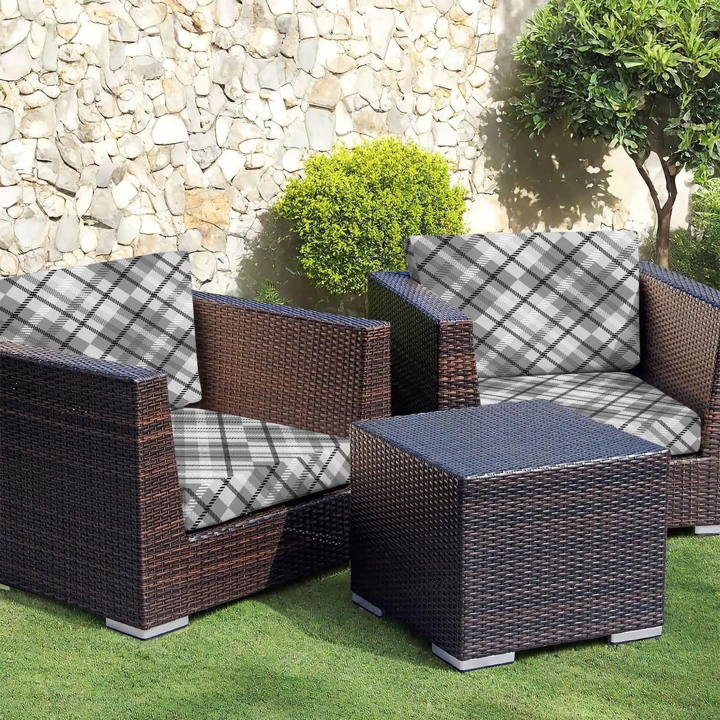 1PC Patio Stretch Sofa Cushion Covers Outdoor Cushion Cover Replacement Couch Slipcover Flexibility Porch Furniture Protector