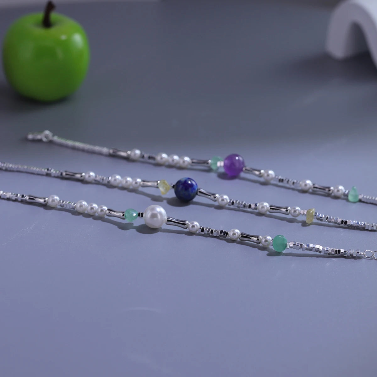 VENTFILLE 925 Sterling Silver Line Extremely fine Bracelet for Women Love Haert Bead Korean Ins Sweet Jewelry Gift Dropshipping
