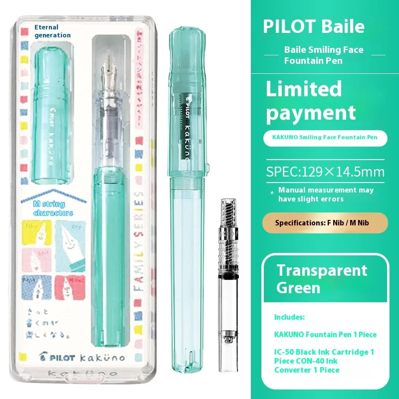 PILOT kakuno Fountain Pen,Multi-Colors Dreamy/Smile Family Series 0.4~0.7mm Nib Writing Calligraphy Pen Perfect Gift For Student