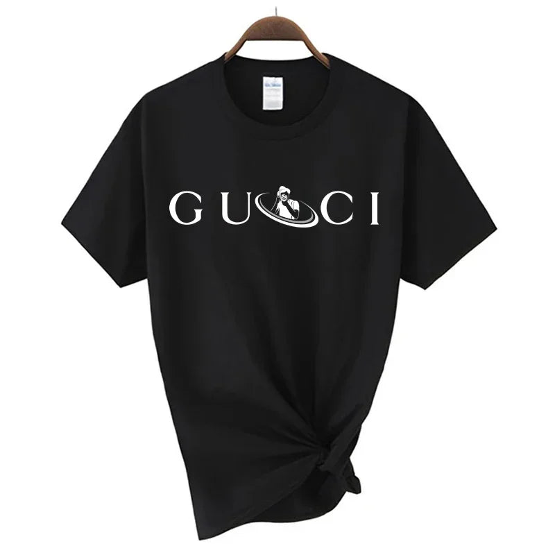 High Quality Women's T Shirt Letter Printed Daily Blouse Tops Summer Classic Style Short Sleeve Female Harajuku Y2K Tee
