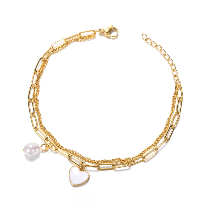Elegant Zircon Flowers Bracelet For Women Girls Charm Gold Color Stainless Steel Plant Bracelets Luxury Designer Jewelry Gifts