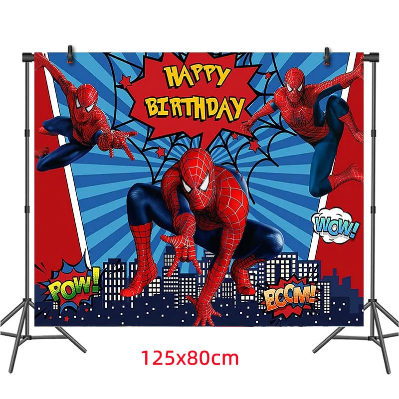 Spider Man Birthday Party Decor Paper Cups Plates Tablecloth For Kids Boy Spiderman Baby Shower Party Decorations Party Supplies