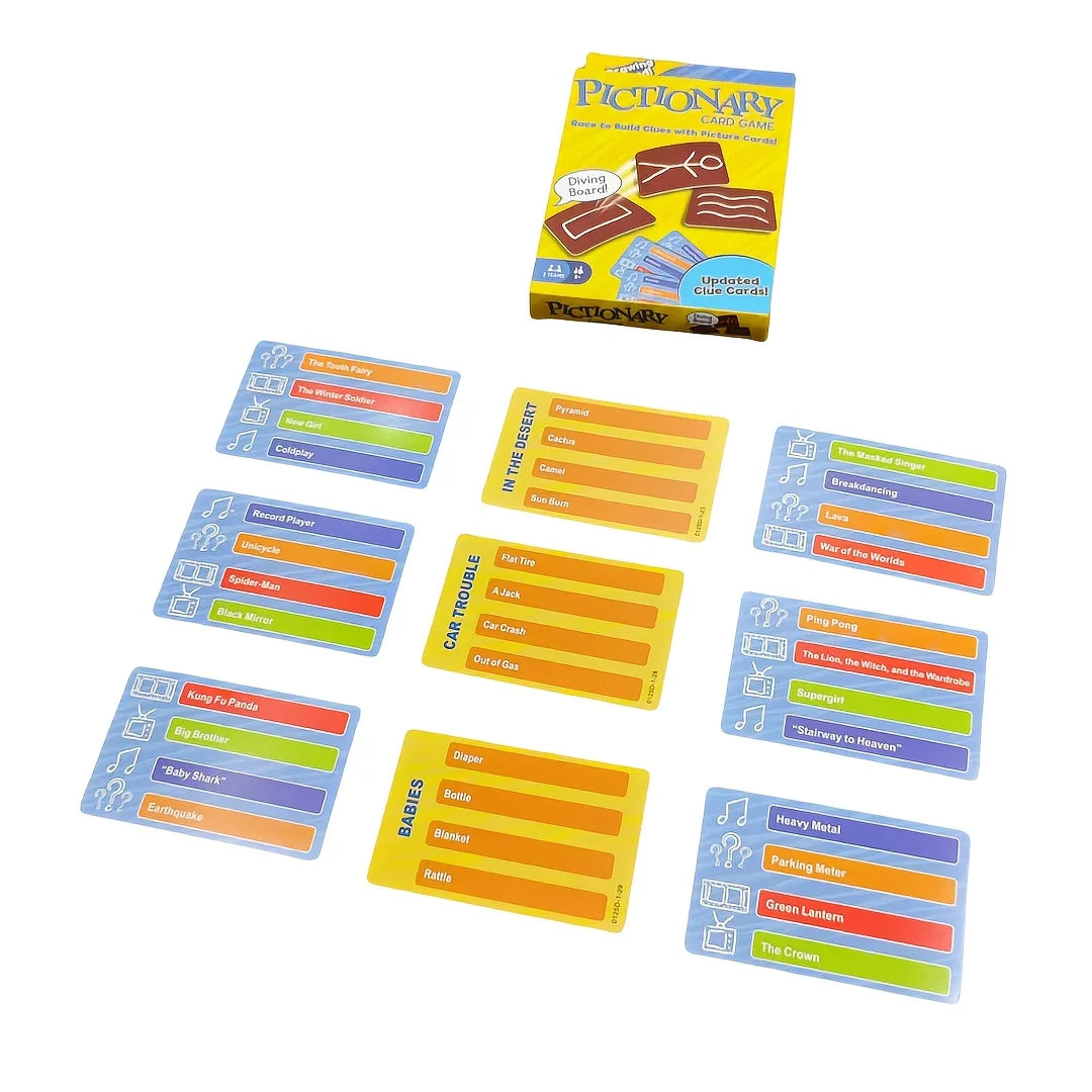 Pictionary, Card Game, Board Game, Suitable as a Gift (Colors May Vary Slightly)