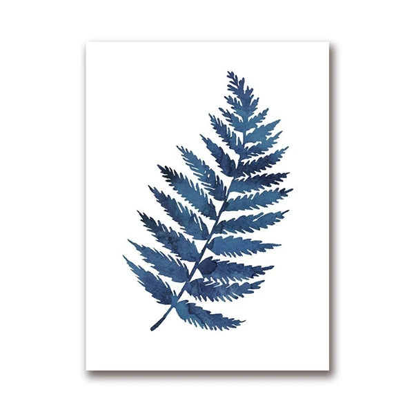 Pressed Blue Wild Flowers Wall Art Canvas Painting Hampton Style Posters Botanical Prints Blue and White Pictures Home Decor
