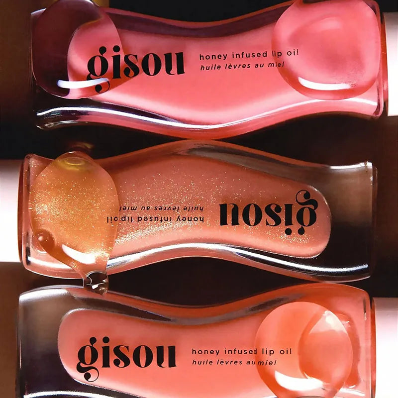 Gisou Moisturizing Lip Balm Original Lip Oil Care Lip Benetitnt for Lips Plumping Exfoliating New Color RASPBERRY SWIR Gloss