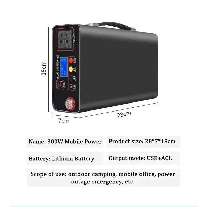 Hot Lifepo4 220V Korean style power bank300W external power bank90Ah home outdoor camping power supply system notebook wholesale