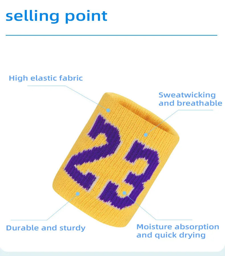 Cotton Athletic Headband Number 24 Elastic Sweatband Protection Basketball Tennis Sport Adult Kids Gym Fitness Sweat Hair Band