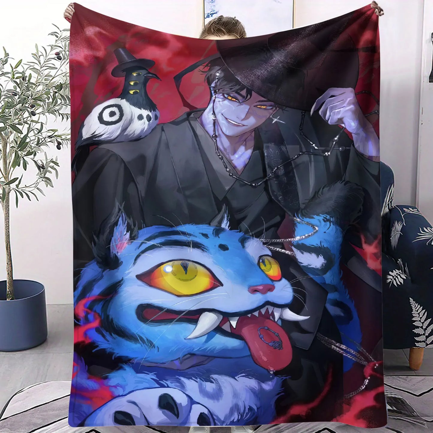 K Pop Demon Hunters Blanket Flannel Blanket Hot Anime Fan Gift Warm for Home Sofa Cover Camping Travel Multifunctional Blanket