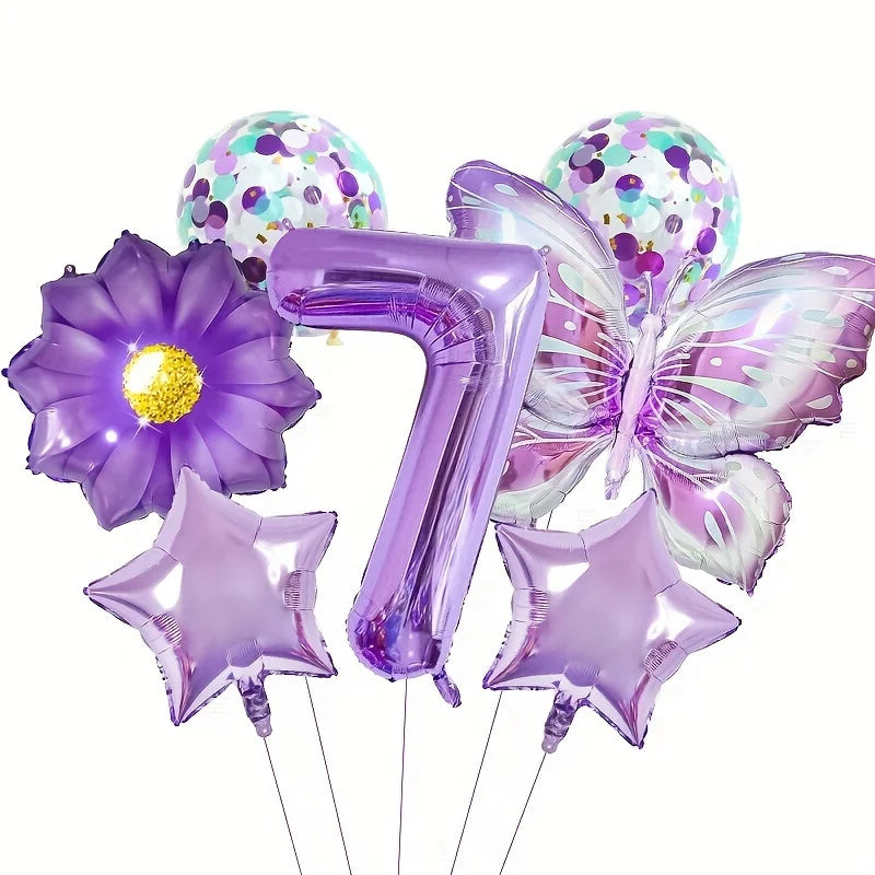 Purple Butterfly Party Decoration Disposable Paper Plates Napkins Cups Straw Tableware Set for Butterfly Birthday Party