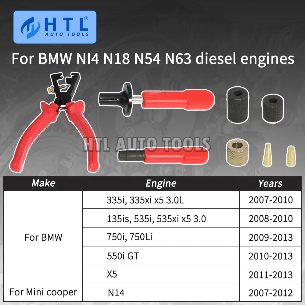 Fuel Injector Seal Install and Removal Tool Kit For BMW N13 N14 N18 N20 N26 N43 N53 N54 N55 N63 N74 S55 S63 Engine