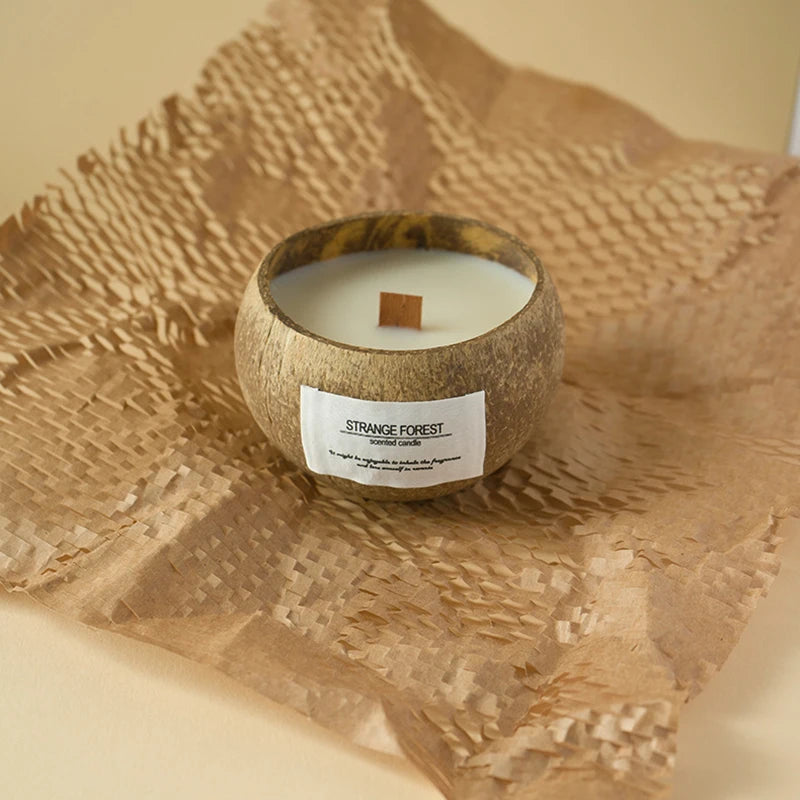 Coconut Shell Aromatherapy Candle Essential Oil Fragrance Premium Plant Wax Fragrance Home Companion