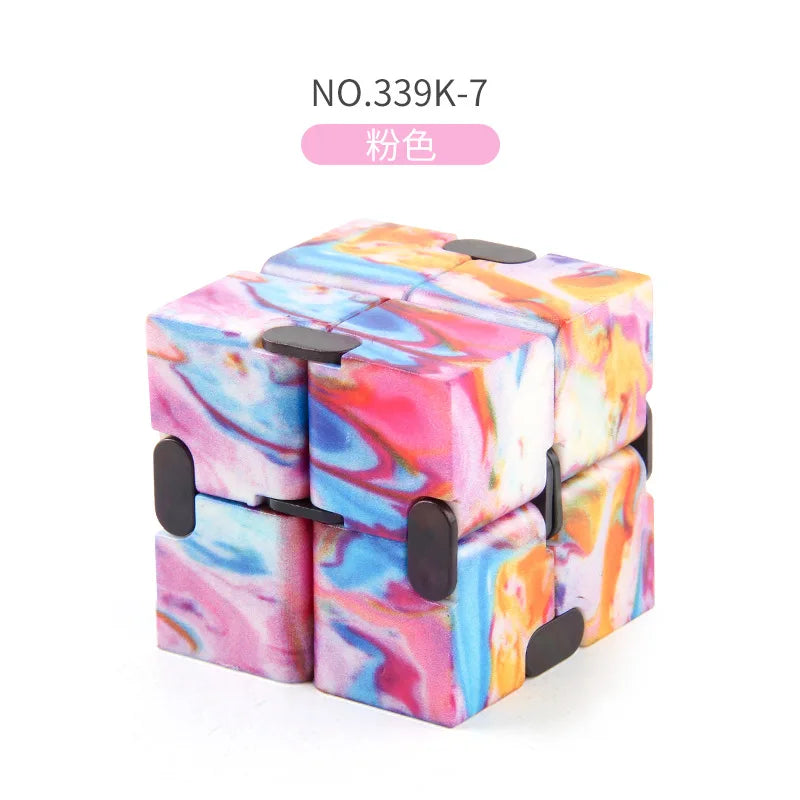 9 Style Fidget Sensory Cube Toys Starry Sky Infinity Square Stress Relief Cube Fingertip Toys for Children Adult
