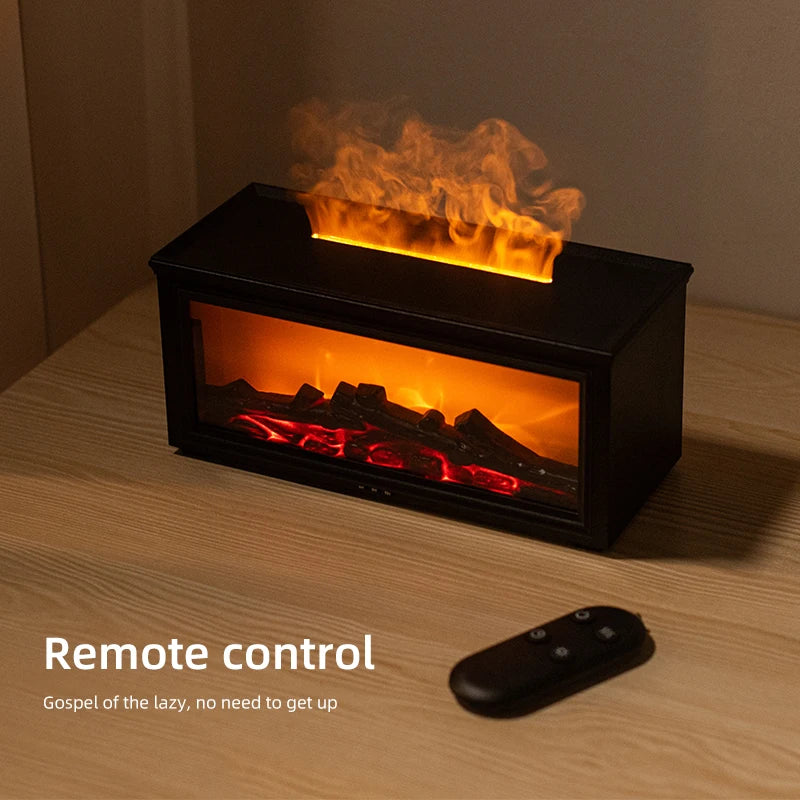 7 colors of essential oil fireplace diffuser mini flame aromatherapy fireplace humidifier aromatherapy oil diffuser