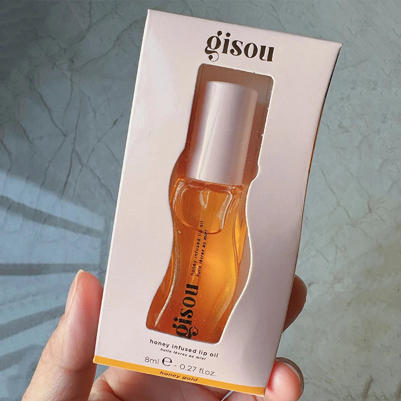 Gisou Moisturizing Glazed Plum Lip Balm Lip Oil Gloss Care Of The Lips Benetitnt For Lips Plumping Exfoliating Plumping Gloss