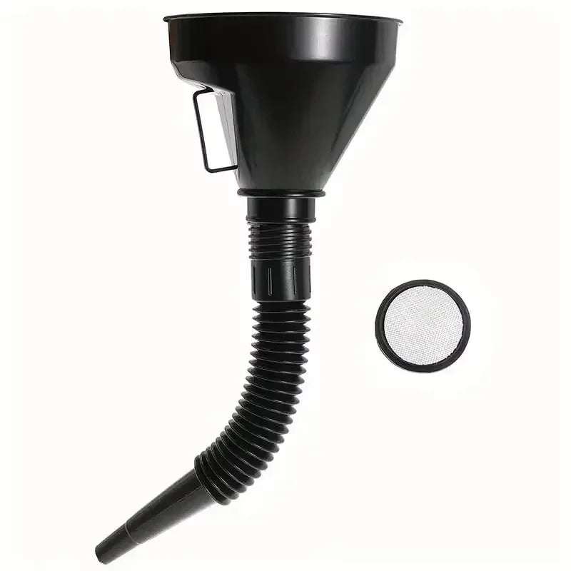 1 pc Multi Functional Flexible  Funnel: Spill-Proof Oil Changing Tool with Wide Mouth & Handle automobile