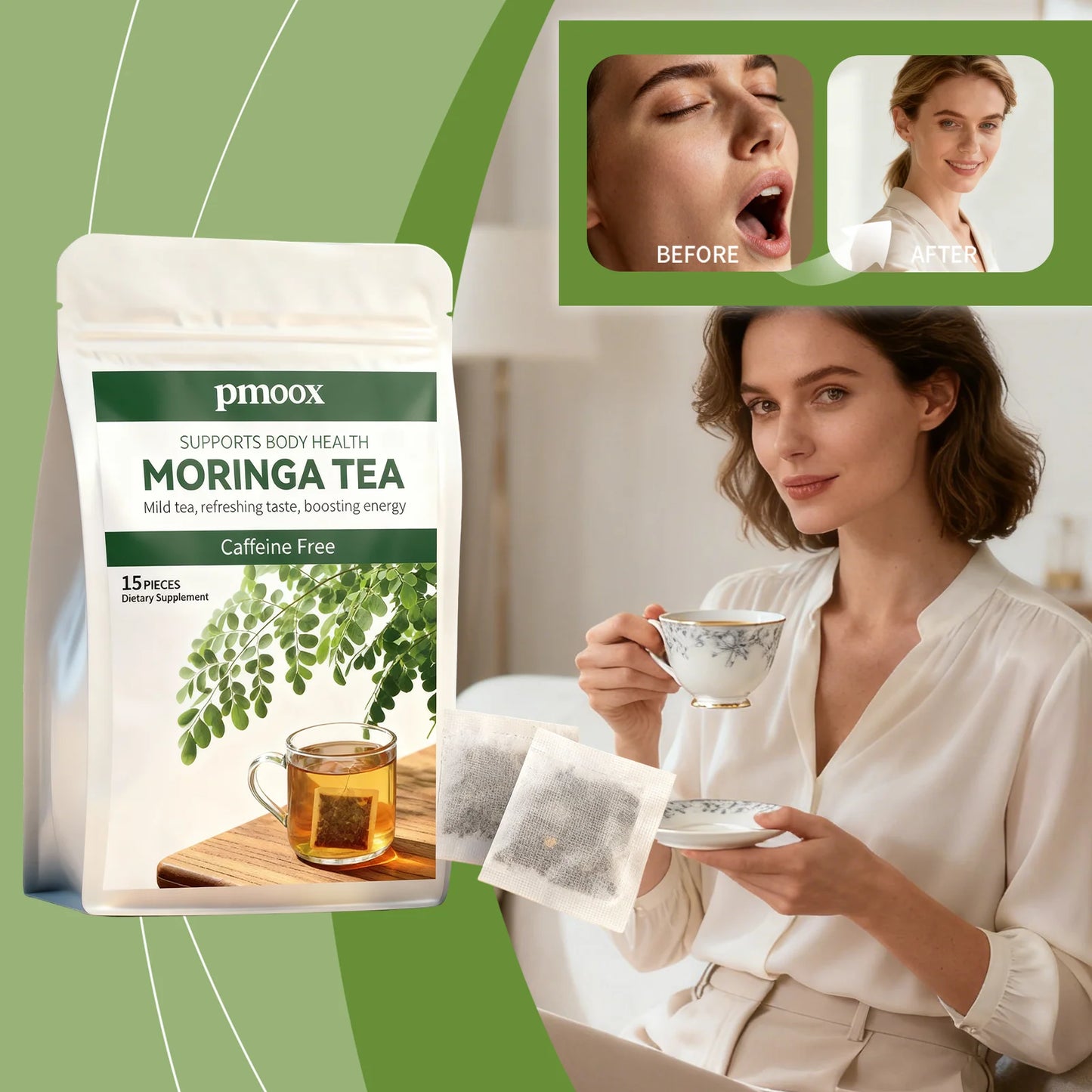 Moringa Extract Tea Plant Ingredients Individually Packaged Cross-Border Exclusive Direct Factory Sale Support OEM Customization