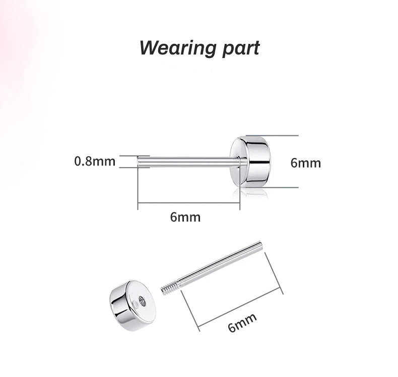 1 PCS Korean Style Cute Pink Zircon Crystal Ear Bone Nail 316L Stainless Steel Kpop Earrings for Women Cartilage Jewelry Gift