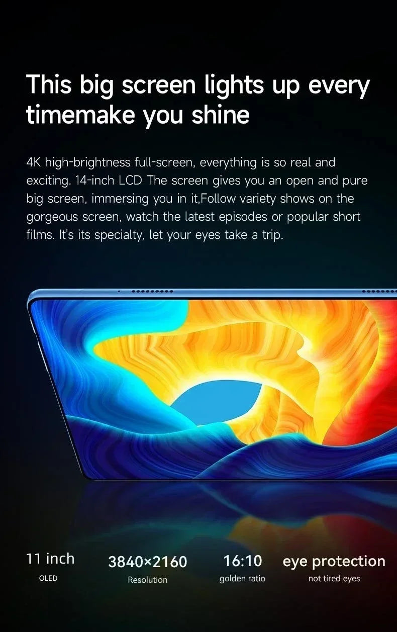 2025 New Original Global Edition Tablet Android 14 iPad Air Pro 22GB+2TB Snapdragon 888 Tablet 5G Dual SlM Card WIFI HD 4K MiTab