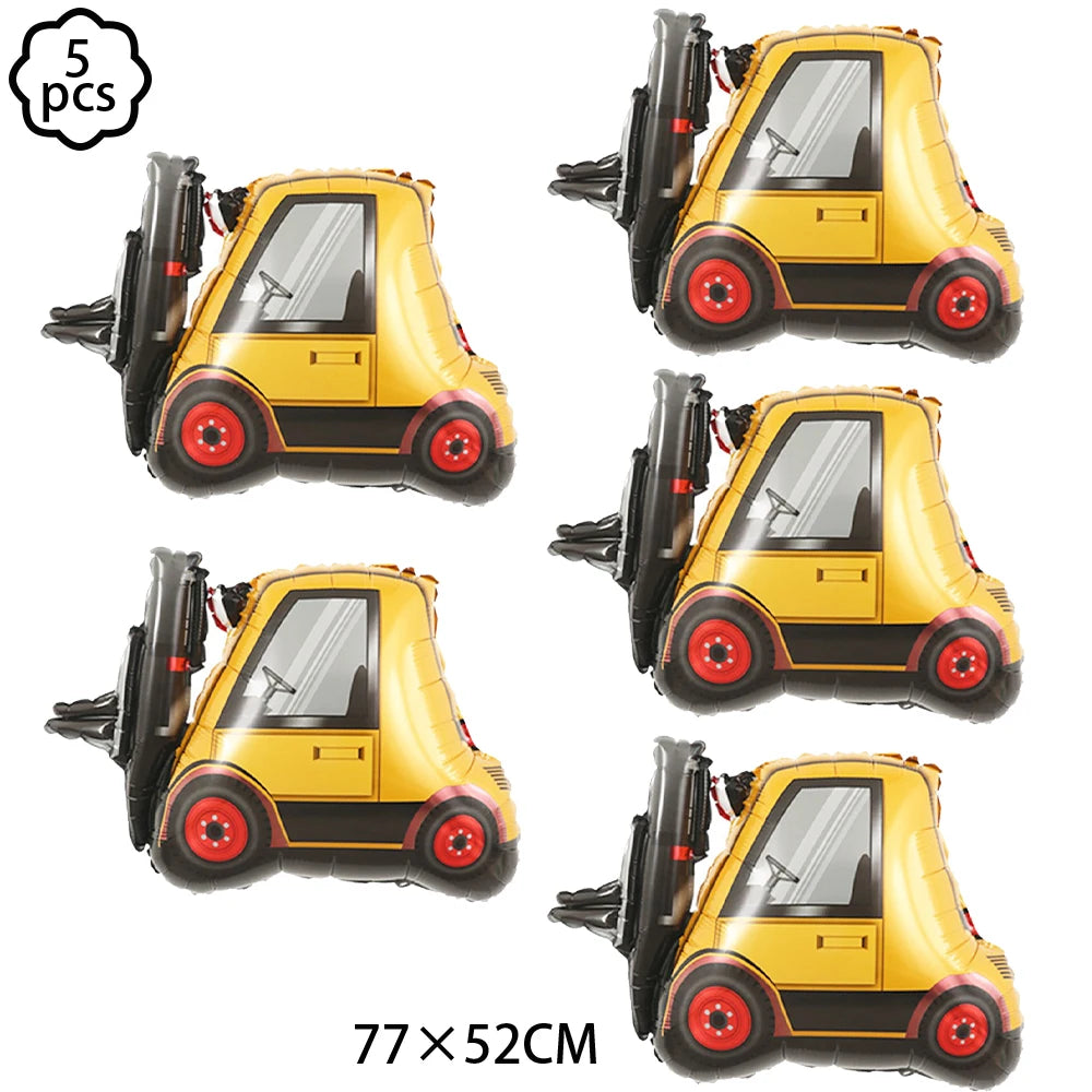 construction Party Banner Hanging swirls decor construction truck Excavator themed Banner boy construction Birthday decor Banner