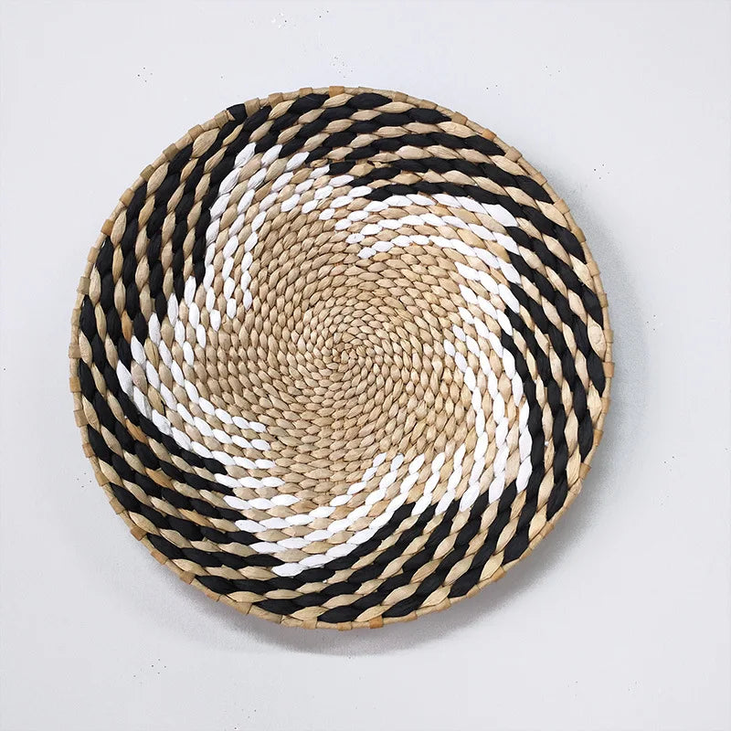 Bohemian style straw wall decoration, background wall decoration, sofa bedside handwoven hanging decoration