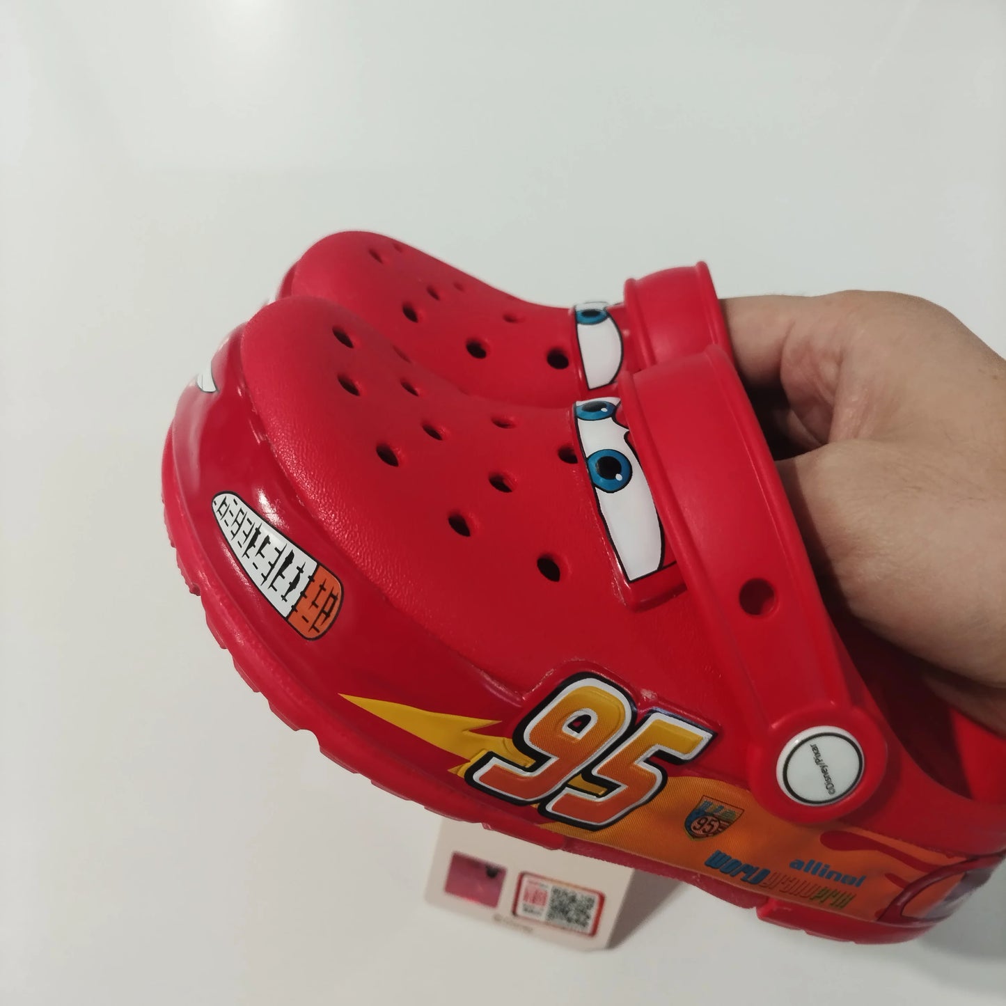 95 Automotive Theme Children Glowing Slippers Outdoor House Slippers Non-Slip Wear-Resistant Baotou Beach Sandals Practical Gift