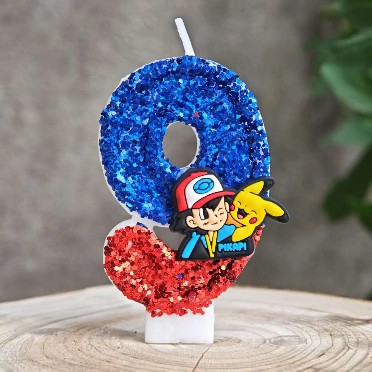 Pokemon Candle Number 0-9 Soccer Candle Pikachu Cake Decoration Boy Birthday Party for Kids Baby Shower Decor Gift