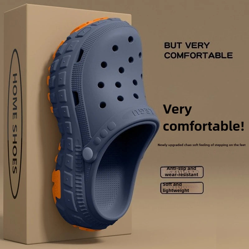 Men's driving breathable non-slip hole shoes summer new deodorant non-slip outer wear wear wear-resistant fishing beach sandals