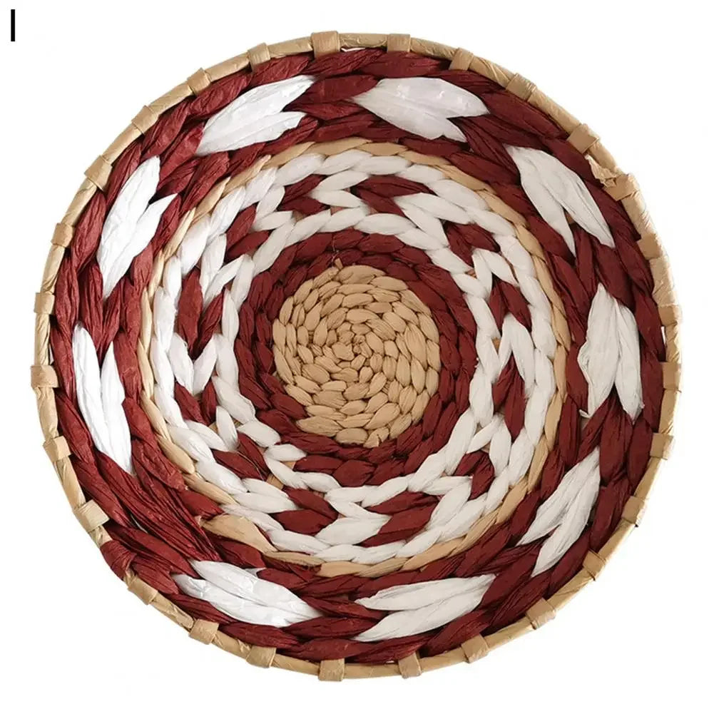 Bohemian style straw wall decoration, background wall decoration, sofa bedside handwoven hanging decoration