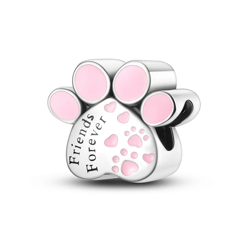 925 Sterling Silver Pink Series Charms Bow Tie Girl Cake Princess Beads Pendant Fit Original Bracelet DIY Jewelry Gift For Woman