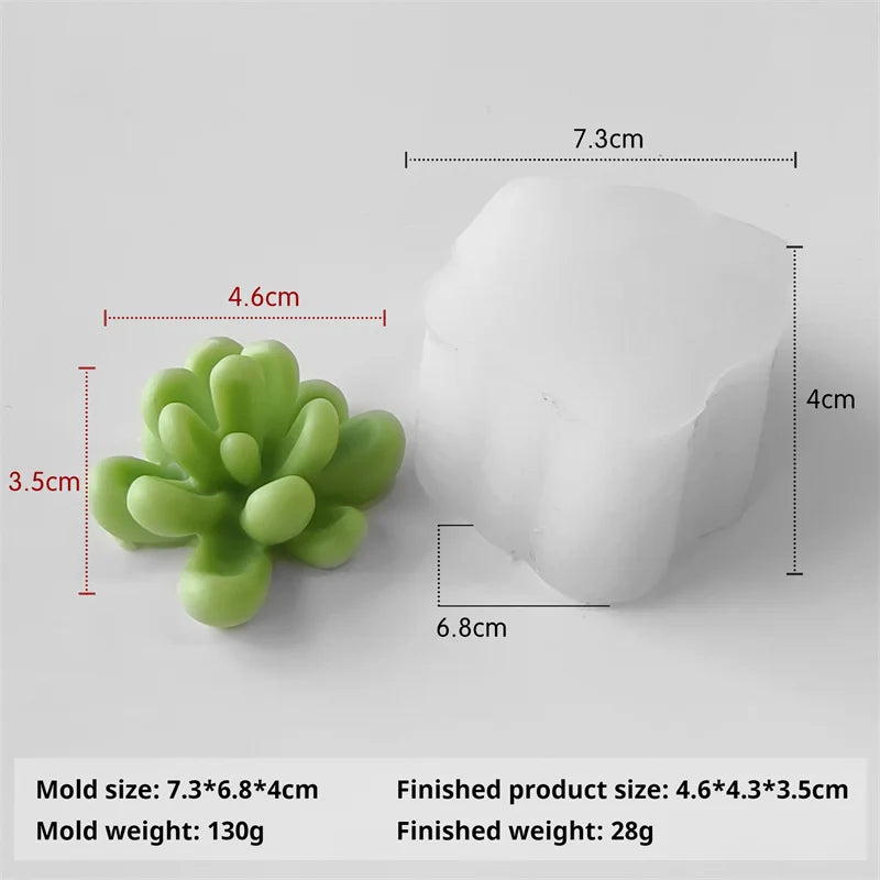 3D Silicone Candle Soap Mold Cactus Succulents Plaster Cement Mold Home Decoration DIY Aromatherapy Wedding Gifts silicone molds