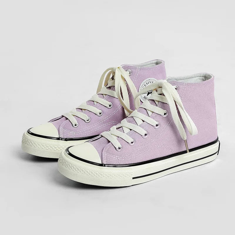 Children's Mid-Top Canvas Shoes Soft Bottom Comfortable Casual Children's Shoes Boys and Girls Non-slip Breathable Board Shoes