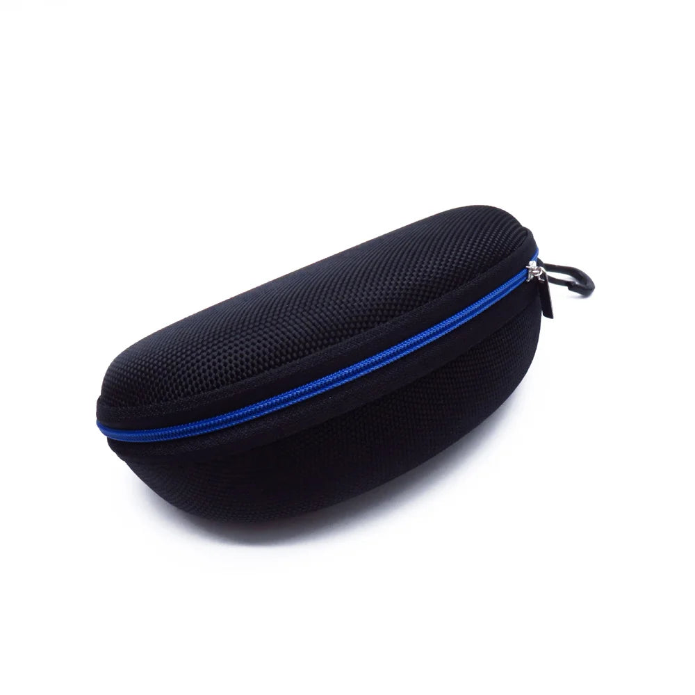 Portable EVA Glasses Case with Carabiner Hook Colorful Sunglasses Hard Case Zipper Eyeglasses Protector Box Holder New 2024