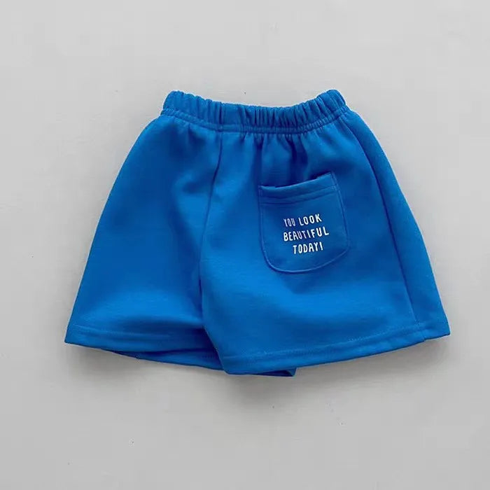 K2694 Unisex Kids' Summer Thin Sporty Shorts 2025 New Style Korean Fashion Versatile Children's Clothing for Boys And Girls