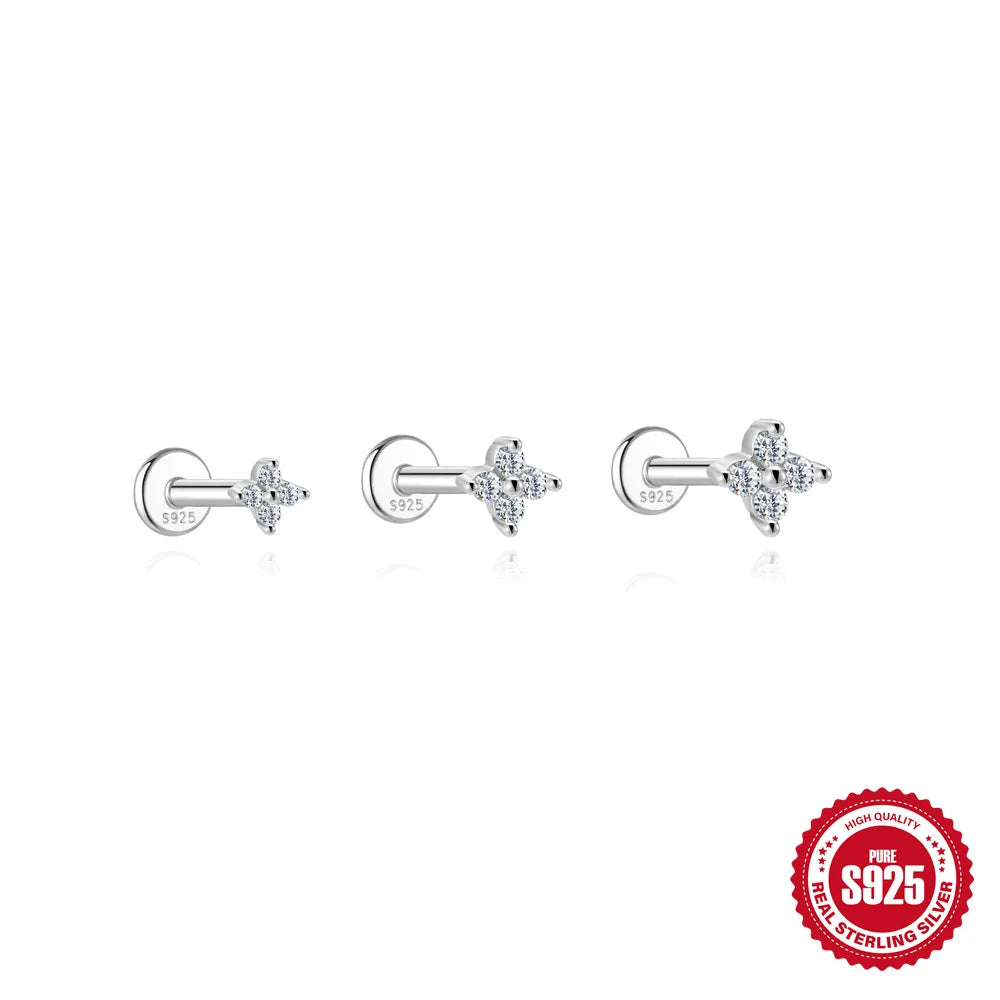 AIDE Certified Moissanite Earrings 925 Sterling Silver Piercing Woman Jewelry Water drops stars moon tassels flowers leaves Gift
