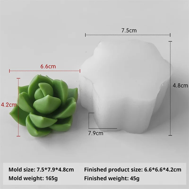 3D Silicone Candle Soap Mold Cactus Succulents Plaster Cement Mold Home Decoration DIY Aromatherapy Wedding Gifts silicone molds