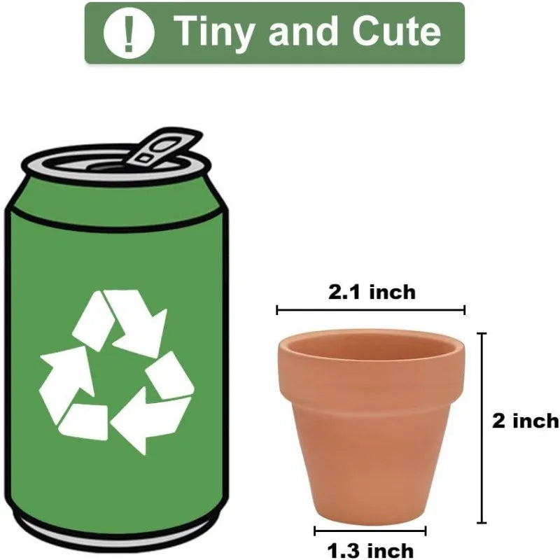 10 Pcs 2.2'' Terra Cotta Pots Pottery Planter Cactus Flower Pot Succulent Pot with Drainage Hole- Great for Plants,Crafts