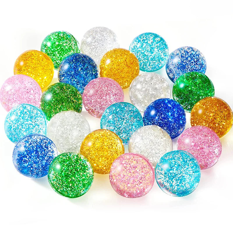 10/20/30PCS Bouncy Balls Fidget Toys Release Elasticity 27MM Elastic Jump Ball Twist Eggs Gift Boys Girls Birthday Party Favors