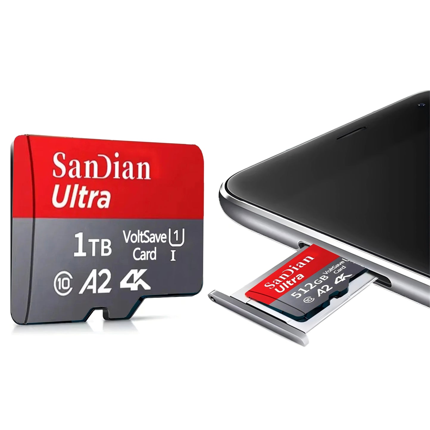 128GB Micro TF/ SD Card Class 10 High Speed Memory Cards Stable Performance SD Memory Card for Phones/Digital Camera/MP3 Player